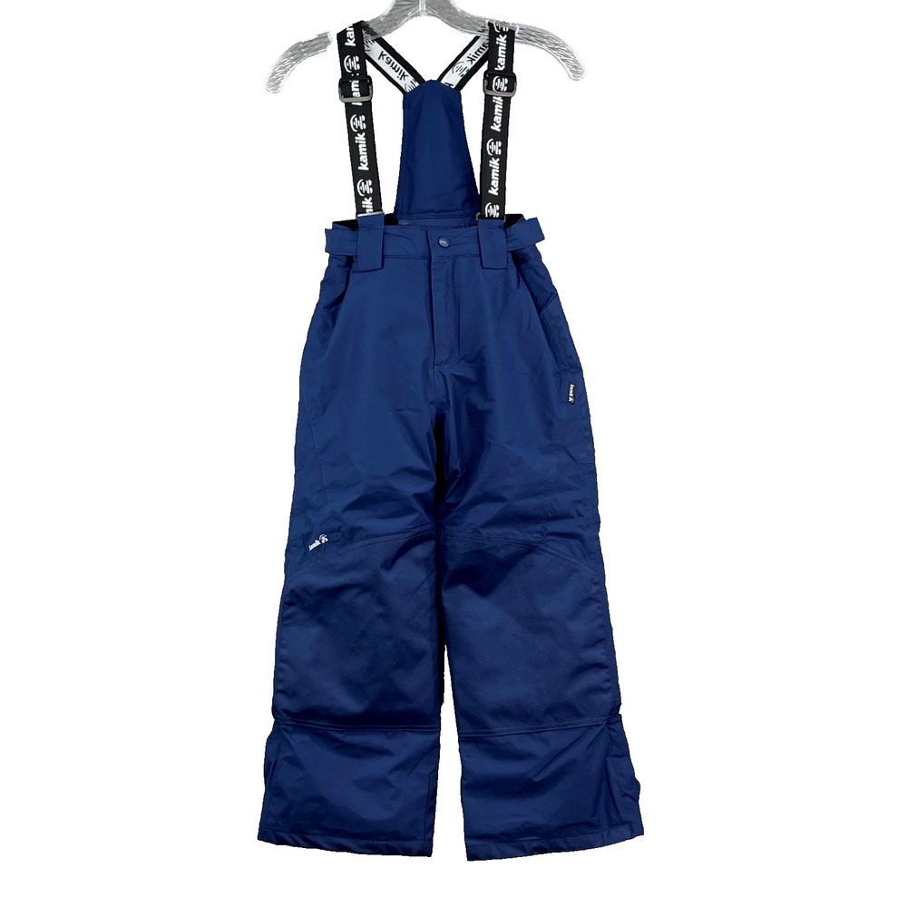 Kamik Ski Snow Bib Pants Kids 8 Blue Insulated Snowboard Performance Sportswear